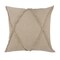Laddha Home Designs 20" Taupe Hand Woven Diamond Tufted Square Throw Pillow